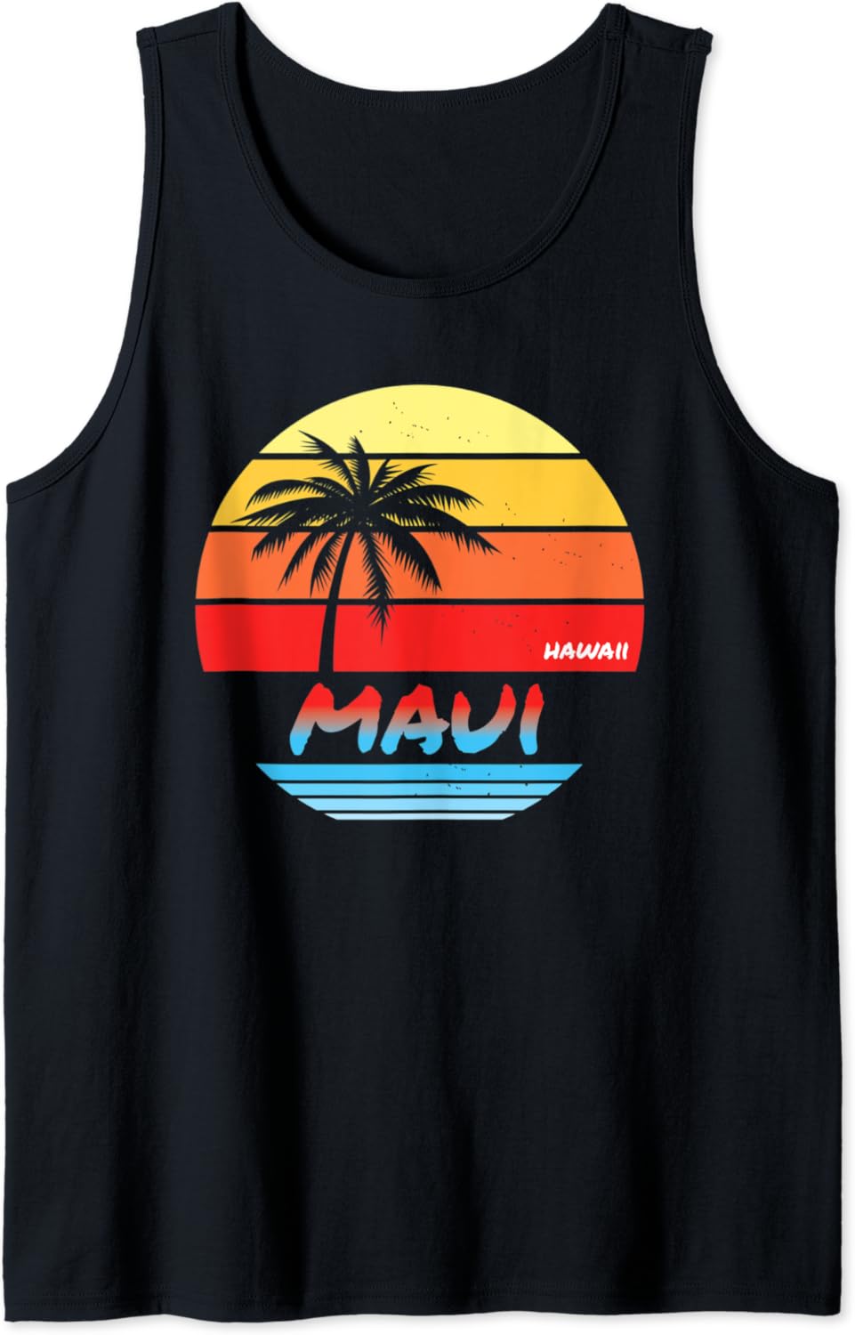 Maui Hawaii Retro Vintage Style Sunset Tank Top Amazon.co.uk Fashion